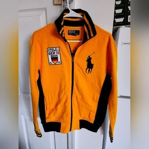 Ralph Lauren Yellow and Black Zip-Up Track Jacket